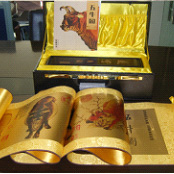 《五牛圖》黃金卷軸紀念收藏禮品